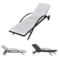 thumbnail image 4 of vidaXL Patio Lounge Chair Outdoor Sunlounger Sunbed with Cushion Poly Rattan, 4 of 20