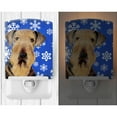 thumbnail image 2 of Caroline's Treasures SC9373CNL Airedale Winter Snowflakes Holiday Ceramic Night Light, 6x4x3", multicolor, 2 of 2