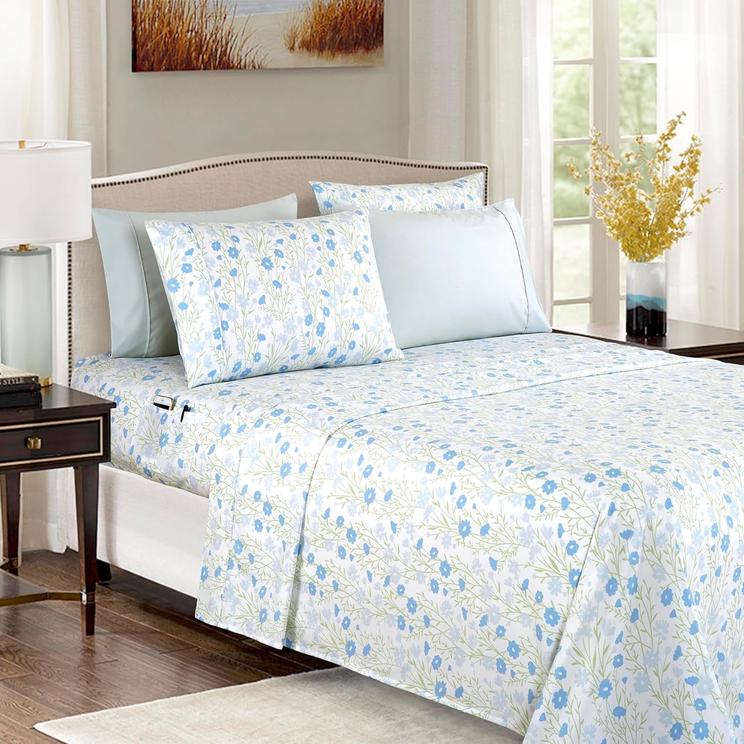 Threshold Queen Size 500 Thread Count Tri-Ease Bed Sheet Set in
