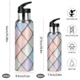 thumbnail image 2 of Yayeee 33oz Insulated Water Bottle Double Wall Stainless Steel with Flip Straw Lid, Orange Art Pattern, 2 of 7