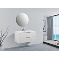 thumbnail image 2 of Themis 40 Inch White Wall Mount Vanity With A Integrated Sink, 2 of 7