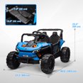 thumbnail image 3 of Qaba Voiture Électrique 12 V pour Enfants avec Télécommande, Suspension à Ressorts Bleue, 3 of 9
