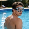 thumbnail image 5 of Anti-Fog No Leak Swim Goggles, Large Frame Swimming Mask Adjustable Strap for Adults Kids, Waterproof UV Protection Goggles for Pool Beach Training with, 5 of 5