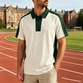 thumbnail image 3 of Rrxhxhs Golf Shirts for Men Color Block Collared Quarter Zip Short Sleeve Breathable Casual Athletic Tops,XL, 3 of 6