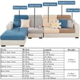 thumbnail image 3 of 2023 New Universal Sofa Cover, Stretch Couch Cushion Slipcovers Replacement, Anti-Slip L Shape Sofa Covers, Chaise Lounge Sofa Slipcover (Weave Ivory White,M Size Back Cover), 3 of 7
