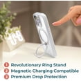 thumbnail image 3 of BLACK+DECKER 360°Spin Magnetic Stand for iPhone 16 Pro Case, Compatible with MagSafe Protective Stylish for iPhone 16 Pro Case for Women, Ostand Kickstand Rotatable, Lanyard, Extra Buttons, White, 3 of 10