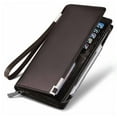 thumbnail image 1 of Long Wallet Large Capacity Faux Leather Zipper Billfold Clutch Wallet for Men, 1 of 10