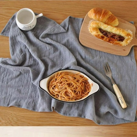 

Spree 45*65cm Japanese-Style Dining Kitchen Cotton Linen Braided Table Placemats Cloth Tea Towel Rectangle Cloth Food Photo Background Solid Mat