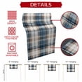 thumbnail image 5 of Blue Brown Plaid Short Table Runner 48 Inches Long,Vintage Abstract Stripes Lattice Cotton Linen Table Runners Dresser Scarves,Tabletop Scarf Furniture Cover for Home Dinner Party Decor 13"x48", 5 of 8