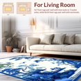 thumbnail image 2 of Ultra Soft Area Rug, Contemporary Vibrant Botanical Arrangement, Non Slip, Stain Resistant, Washable Area Rugs for Living Room, Bedroom(Blue, 5X7), 2 of 8