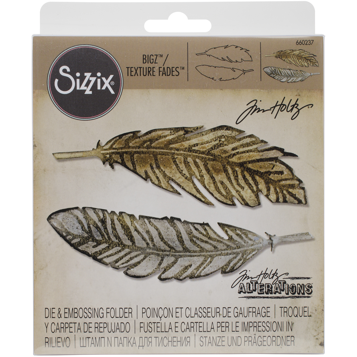 Sizzix Bigz Die W/A2 Texture Fades Folder By Tim Holtz Walmart Canada