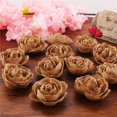 thumbnail image 5 of CPDD 12 Pieces Handmade Burlap Rose Flowers for Wedding Decoration DIY Craft Making Az041s1p12f -, 5 of 5