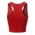 thumbnail image 4 of MixMatchy Women's Cotton Basic Sleeveless Racerback Sports Crop Tank Top, 4 of 4