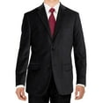 thumbnail image 5 of LN LUCIANO NATAZZI Mens Two Button Velvet Blazer Working Buttonholes Suit Jacket Black, 5 of 5