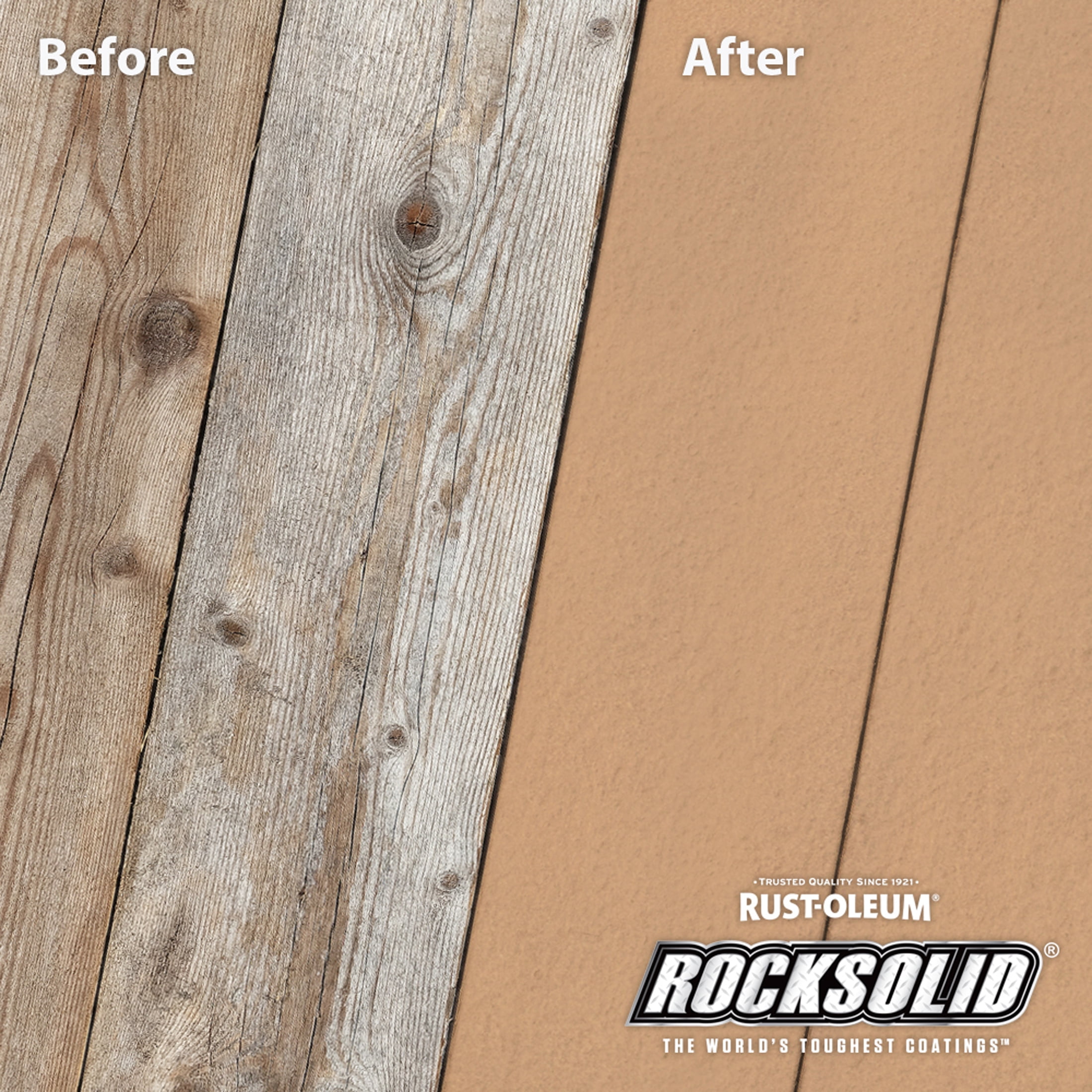 Sedona, Rust-Oleum RockSolid 20X Exterior Wood Deck Resurfacer-319408T, Gallon