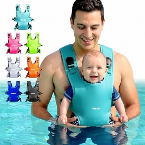 Baby Carrier for Water, Portable Baby Sling Support Infant Chest Holder Harness for 0-36 Months, 13-33 lbs Infants Toddlers Boys Girls, Blue