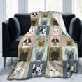 thumbnail image 3 of Cute French Bulldog Dog Flannel Cozy Warm Blanket Children Adult Gift Fluffy Soft Throw Blanket for Bed Sofa Camping Home Travel, 3 of 7
