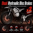 thumbnail image 5 of SYKERUNS X7 Electric Dirt Bike for Adults, 5500W Peak, Up to 57MPH, 60V 27Ah, 17"/14" Tires, 5 of 10
