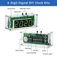 thumbnail image 2 of TJ-56-428 4-Digit Digital DIY Clock Kits with Acrylic Shell, DIY Alarm Clock Soldering Practice Kit for Students and DIYers, DIY Electronics Kit for Learning Electronics, 2 of 7