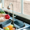 thumbnail image 3 of Wall Mounted Dish Drying Rack Over Kitchen Organizer With Utensil Holder And Adjustable Hooks For Sponges Brushes Towels, 3 of 4