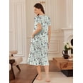 thumbnail image 5 of Ekouaer Cotton Nightgowns for Adult Women Soft Long Button Night Gowns Ladies House Dresses with Pockets Short Sleeve Night Dress, 5 of 6