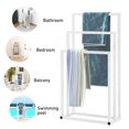 thumbnail image 4 of Aukfa Metal 3 Tiers Freestanding Towel Rack for Bathroom Outdoor - White, 4 of 8