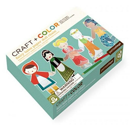 Period Paper Dolls - Petit Collage Paper Doll Chain Craft and Color, Fairy Tales
