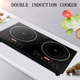 thumbnail image 3 of Portable Induction Cooktop Countertop Dual Cooker Burner Stove Hot Plate LED Display 8 Gear, 3 of 11