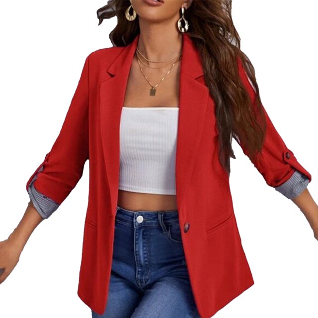 Abrigo de traje para mujer, chaqueta de negocios para mujer, chaqueta de negocios de color puro, abrigo de oficina para mujer, durabilidad probada en el tiempo