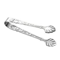 FELTECHELECTR 1Set Sugar Cube Tongs For Tea Rose Embossed In Stainless Steel Ideal For Garden Parties