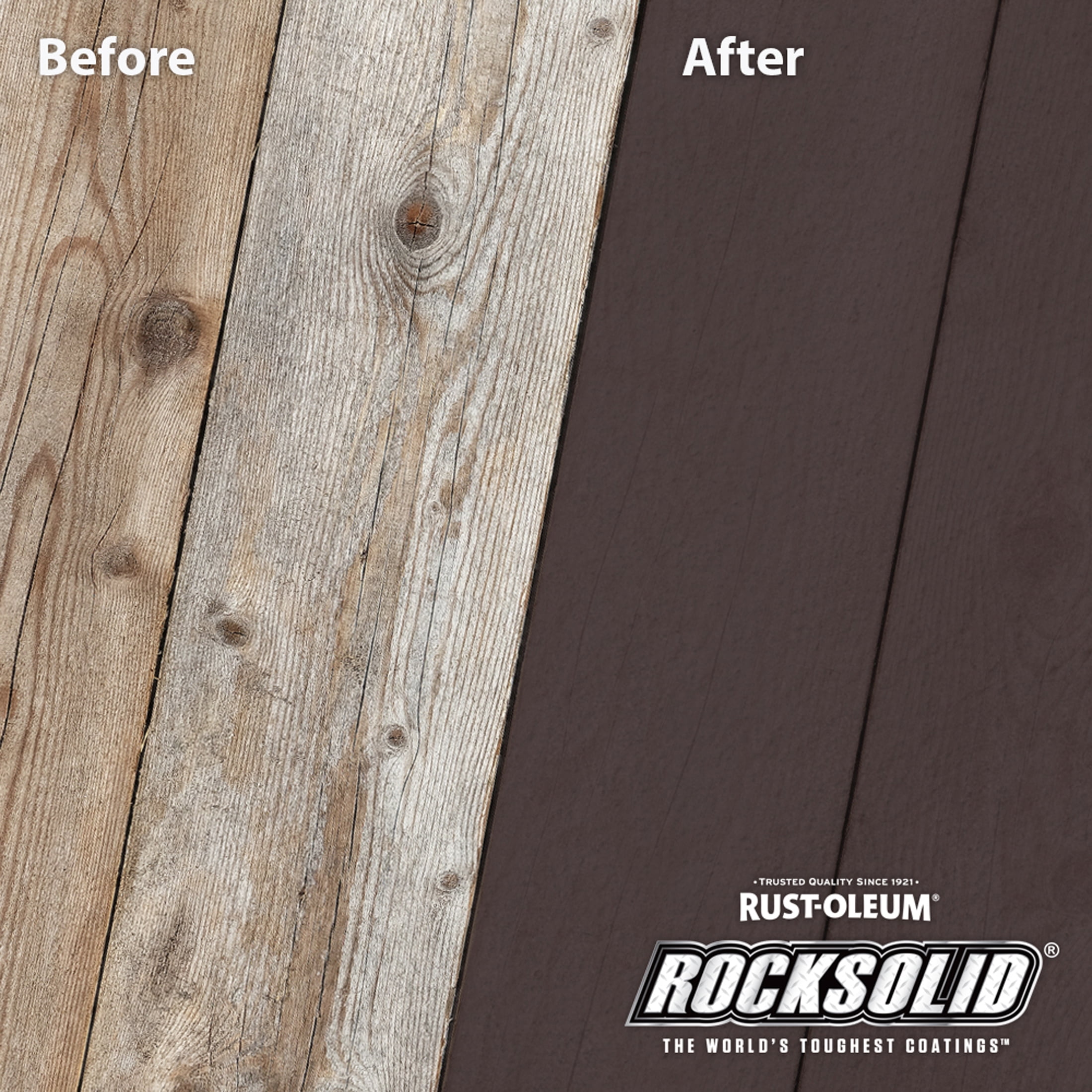 Teak, Rust-Oleum RockSolid 6X Exterior Wood Deck Coat-319666T, Gallon