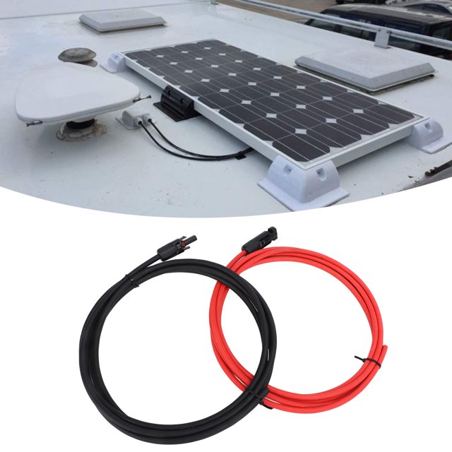 Cable De Extensión Solar 10AWG, Conector Hembra Y Macho, Diseño Autoblocante, Para Uso En Exteriores