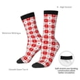 thumbnail image 4 of Fuzoiu geometric with hearts Print Athletic Crew Socks for Men & Women,Casual Crew Socks,Above Ankle Crew Socks for Business, Casual, 4 of 6