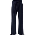 thumbnail image 4 of Plus Size Women's Summer Linen Pants High Waisted Wide Leg Pant with Pockets Drawstring Elastic Waist Casual Trousers, 4 of 5