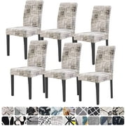 Pattern Stretch Chair Covers for Dining Room Set of 4,Printed Stretchable Dining Chair Slipcover Washable Removable for Kitchen,Hotel,Restaurant,Ceremony Universal Size(4PCS,Geometric)