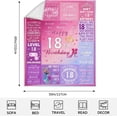 thumbnail image 5 of Yibo Pink birthday gift Blanket Flannel Soft and Comfortable Anti-static Bed Sofa Blanket, 5 of 6