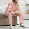 thumbnail image 7 of Sikiie Pink Cockatoo Birds Mens Pajama Set, Soft Warm Long Sleeve Sleepwear, Cozy Button-Down Pjs for Men-XX-Large, 7 of 7