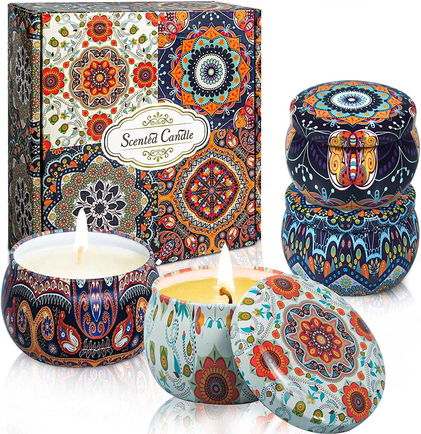 Oshine 4-Pack Scented Soy Candles, Natural Fragrance photo 1