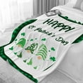 thumbnail image 5 of St. Patrick''s Day Gnome Blanket Lightweight Cozy Super Soft Flannel Fleece Throw Big Twin Blankets Home Decor for Bed Living Room 80"x60" Queen for Adult, 5 of 6