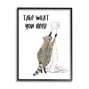 Stupell Industries Take What You Need Phrase Toilet Paper Racoon Design by Victoria Barnes