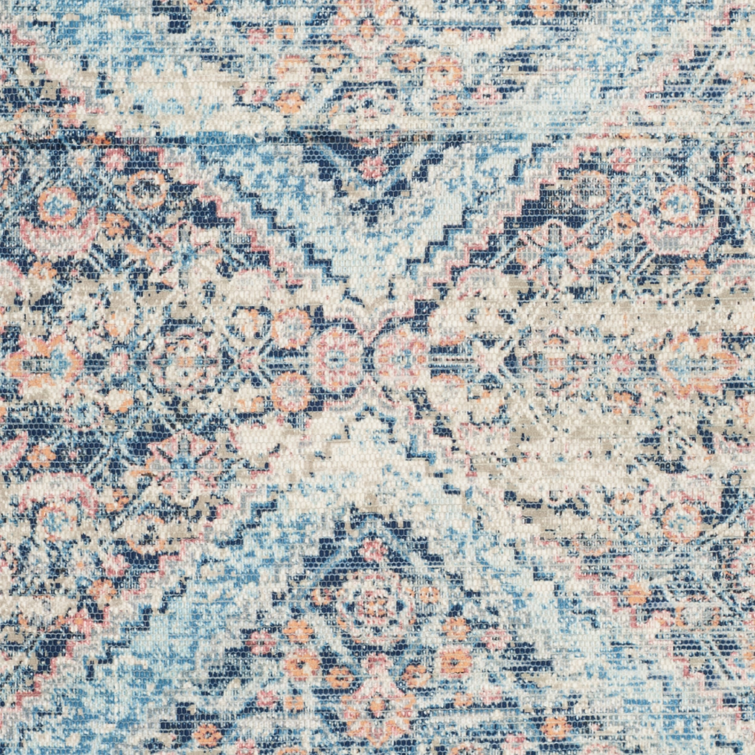 SAFAVIEH Saffron Ariana Vintage Cotton Runner Rug, Blue/Turquoise, 2'3" x 6'