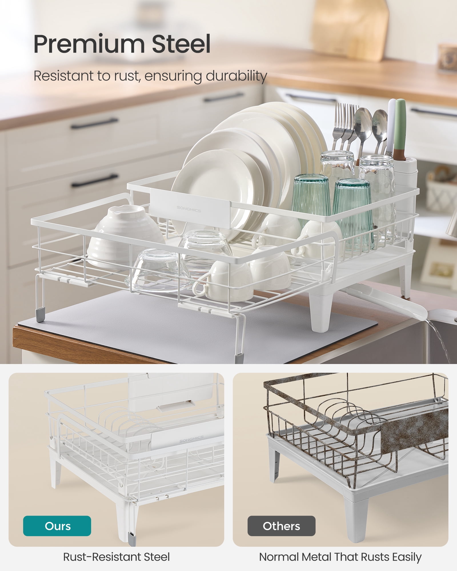 SONGMICS Dish Drying Rack - Thumbnail 2