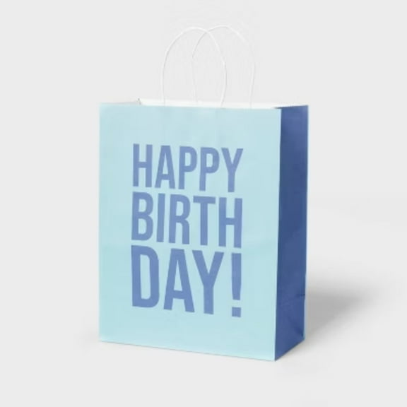 Large Blue Happy Birthday Gift Bag
