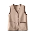 thumbnail image 3 of DuoJiaJ Women's Crew Neck Sleeveless Vest, Shearling Warm Winter Quilted Coat,185=4XL, 3 of 3