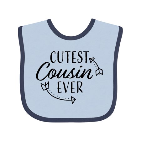 

Inktastic Cutest Cousin Ever with Arrows Gift Baby Boy or Baby Girl Bib