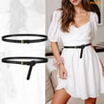 thumbnail image 2 of WHIPPY Skinny Women Leather Belts for Dress Skinny Waist Belt for Jeans with Gold Buckle, 2 of 5
