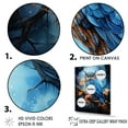 thumbnail image 3 of Designart "Moonlight Realm Of Blue Owls" Animals Owl Floater Framed Wall Art Prints, 3 of 5