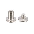 thumbnail image 2 of M5x8mm Leather Craft Belt Metal Nail Rivets Chicago Screws Binding Post 500pcs, 2 of 5