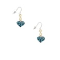 thumbnail image 2 of Delight Jewelry Silvertone Hot Blue Cheetah Print Heart Gold Tone Infinity French Earrings, 2 of 4