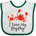 thumbnail image 3 of Inktastic I Love My Poppop Grandchild Boys or Girls Baby Bib, 3 of 4